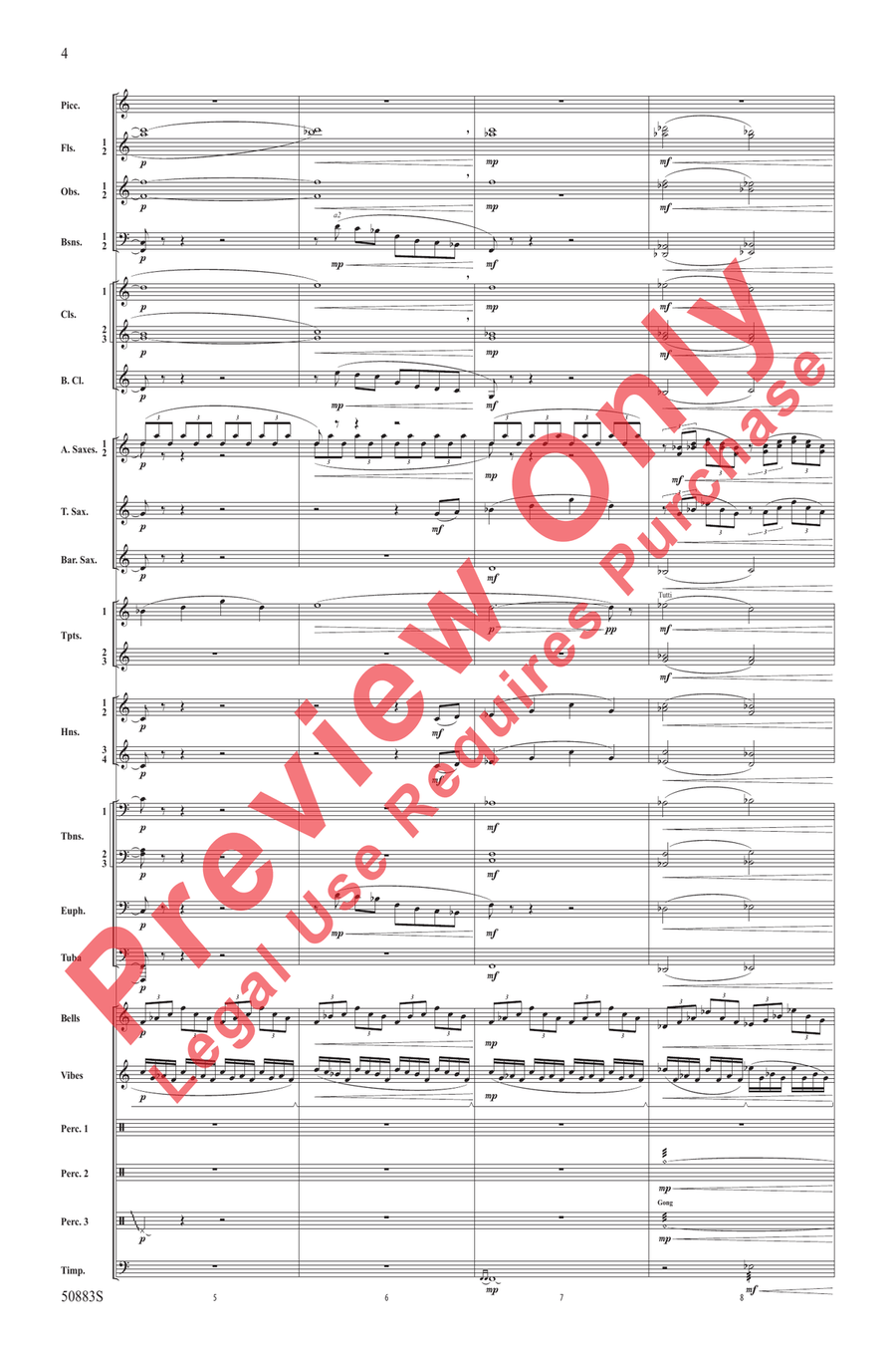 The Ascent from Darkness The Ascent from Darkness Concert Band scores gallery preview page 4