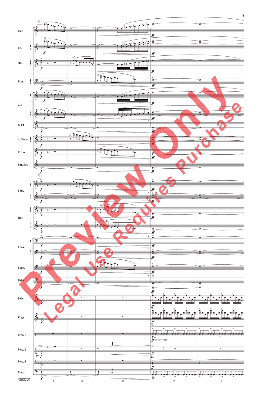 The Ascent from Darkness The Ascent from Darkness Concert Band scores gallery preview page 5