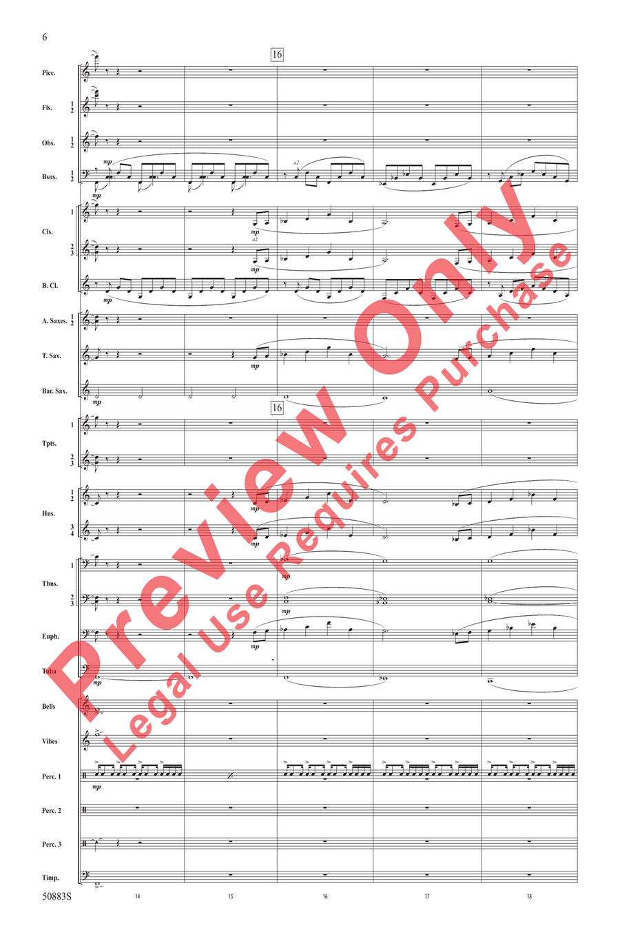 The Ascent from Darkness The Ascent from Darkness Concert Band scores gallery preview page 6
