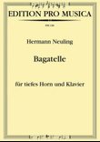 Bagatelle für tiefes Horn und Klavier