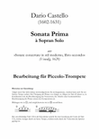 Sonata Prima à Sopran Solo