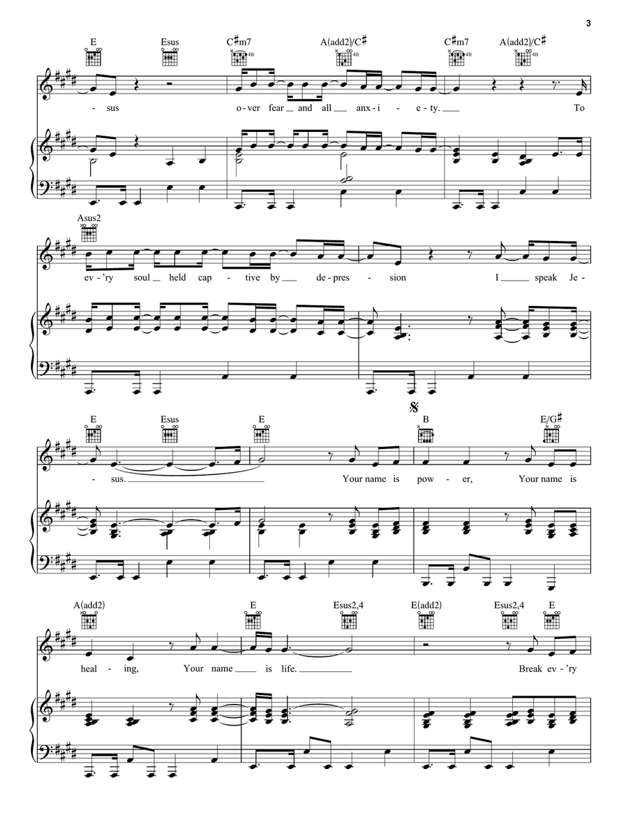 I Speak Jesus (feat. Steven Musso) Piano, Vocal, Guitar scores gallery preview page 3