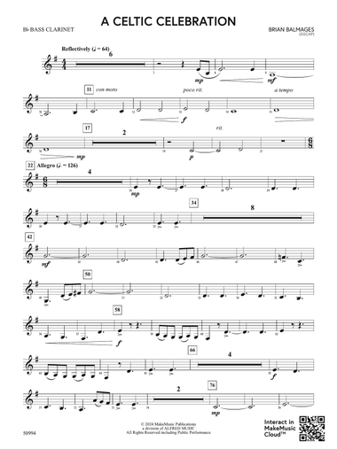 A Celtic Celebration: B-flat Bass Clarinet