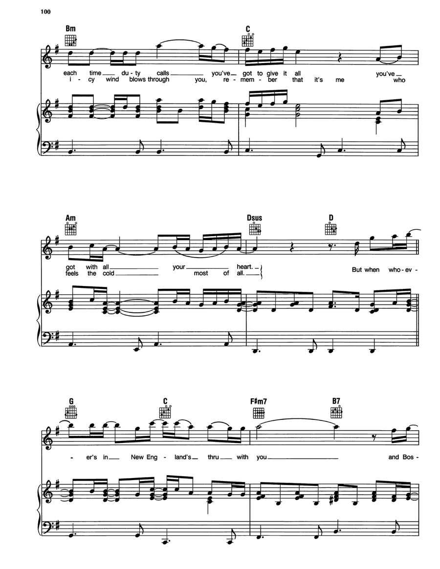 Whoever's In New England Whoever's In New England Piano, Vocal, Guitar scores gallery preview page 3