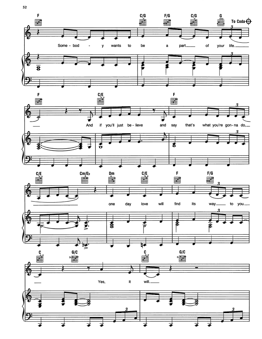 Love Will Find Its Way To You Piano, Vocal, Guitar scores gallery preview page 4
