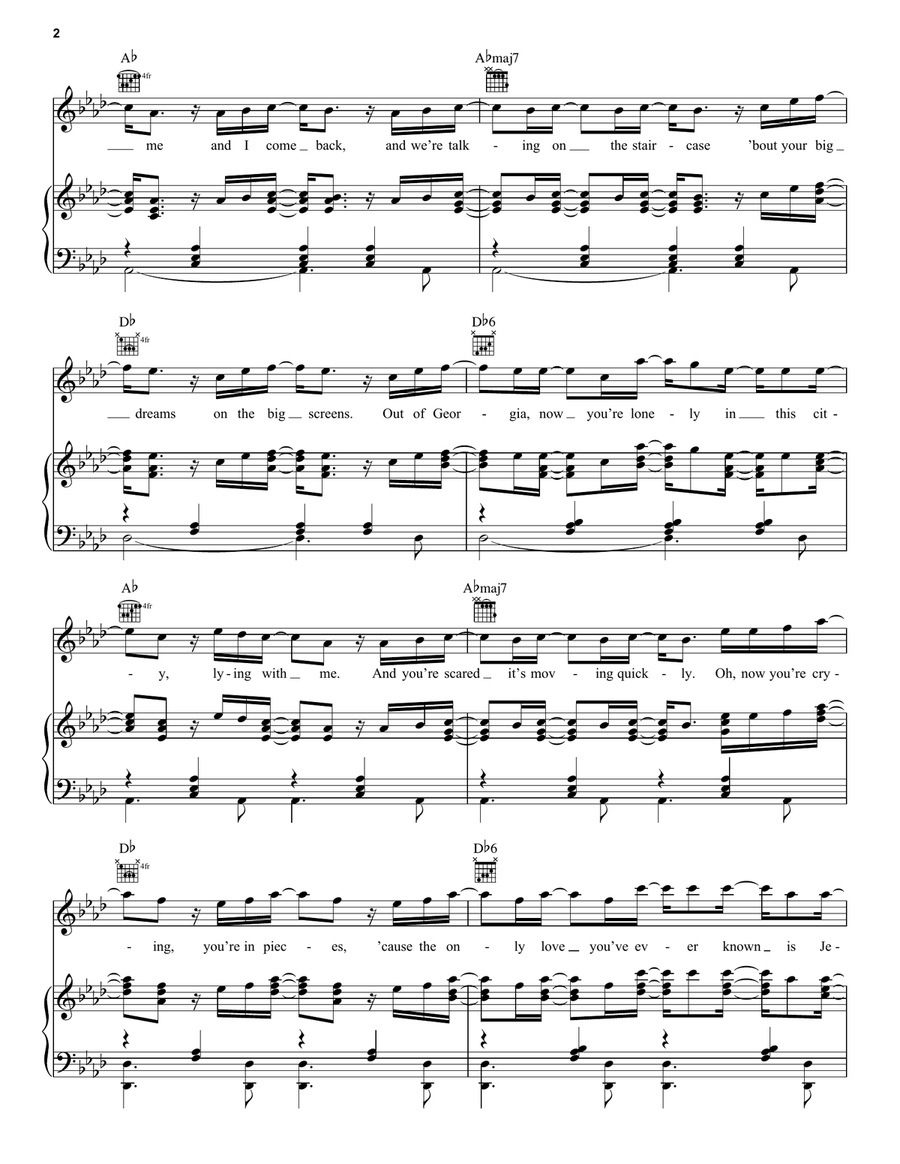 Slow It Down Slow It Down Piano, Vocal, Guitar scores gallery preview page 2