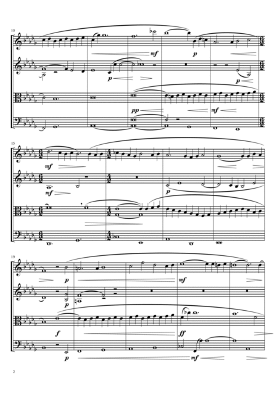 Adagio for Strings - String Quartet String Quartet scores gallery preview page 2