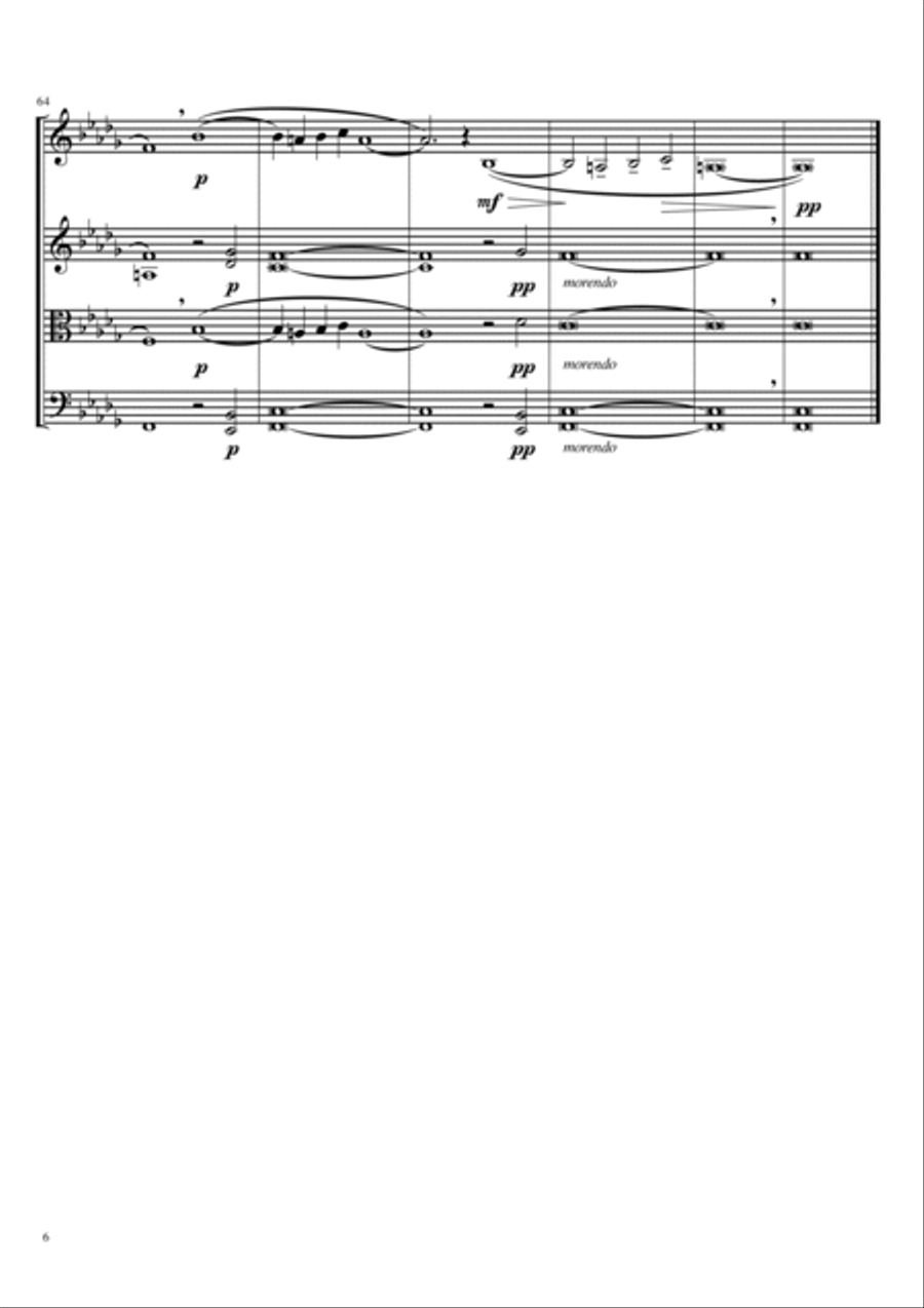 Adagio for Strings - String Quartet String Quartet scores gallery preview page 6