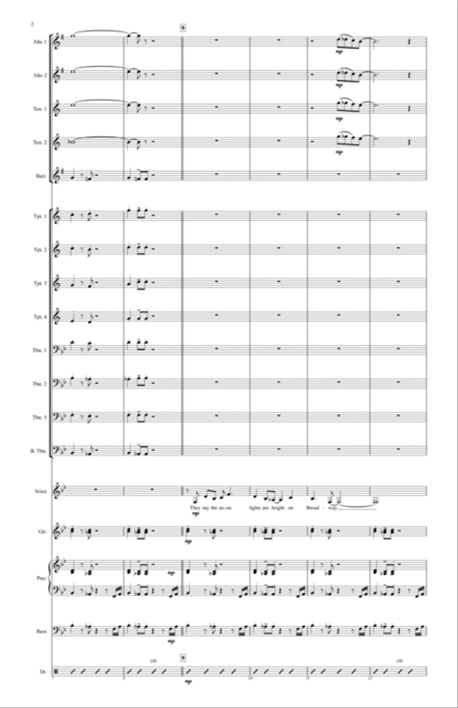 On Broadway On Broadway Jazz Ensemble scores gallery preview page 2