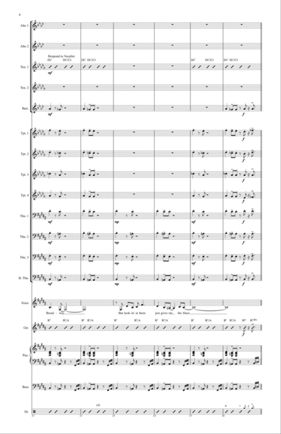On Broadway On Broadway Jazz Ensemble scores gallery preview page 6