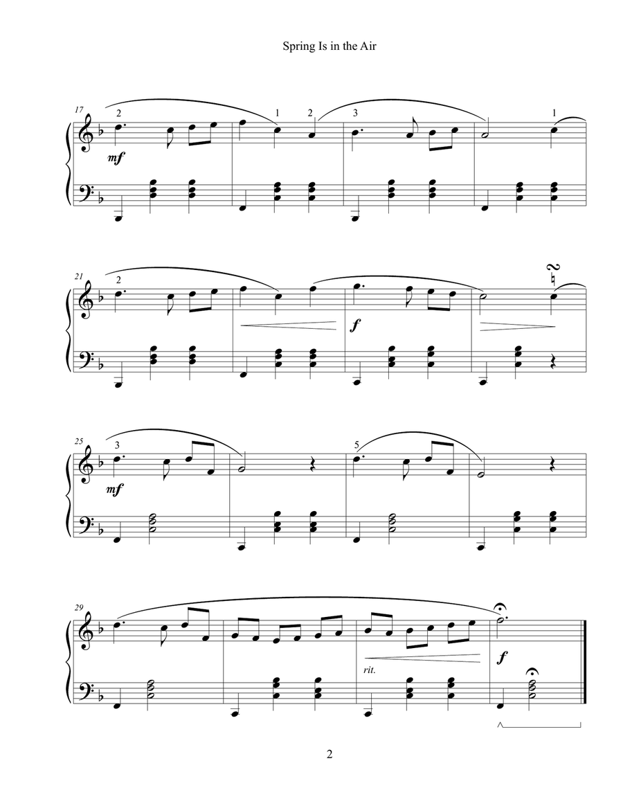 Spring Is in the Air Piano Method scores gallery preview page 2