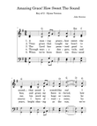 Amazing Grace - Key of G - HYMN BOOK VERSION - LARGE PRINT mini preview