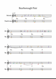 Scarborough Fair for boomwhacker (melody with triad accompaniment)