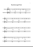 Scarborough Fair With triad accompaniment for glockenspiel