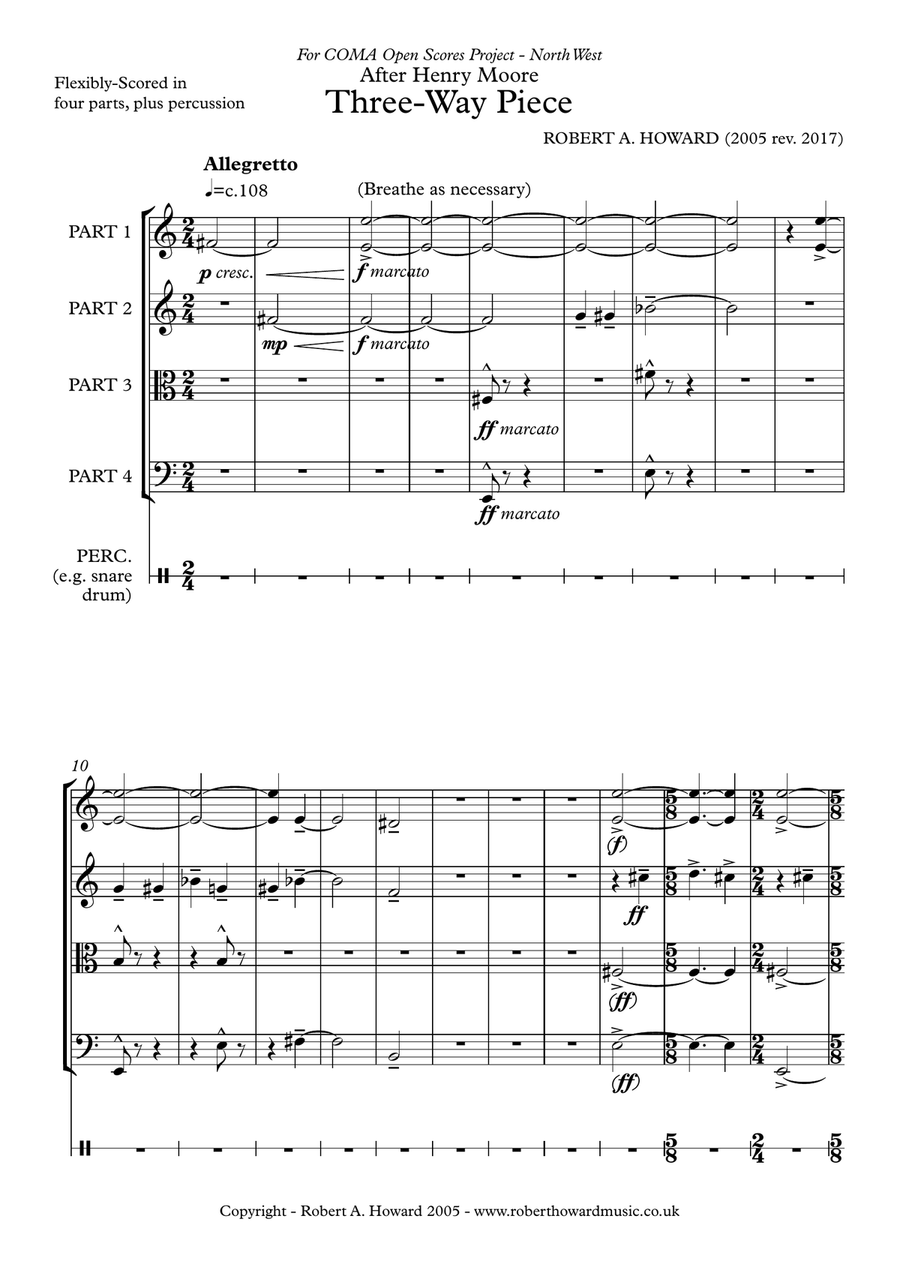 Three-Way Piece - Score Only Small Ensemble scores gallery preview page 2