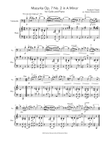 Chopin - Mazurka Op. 7, No. 2 in A Minor for Cello and Piano