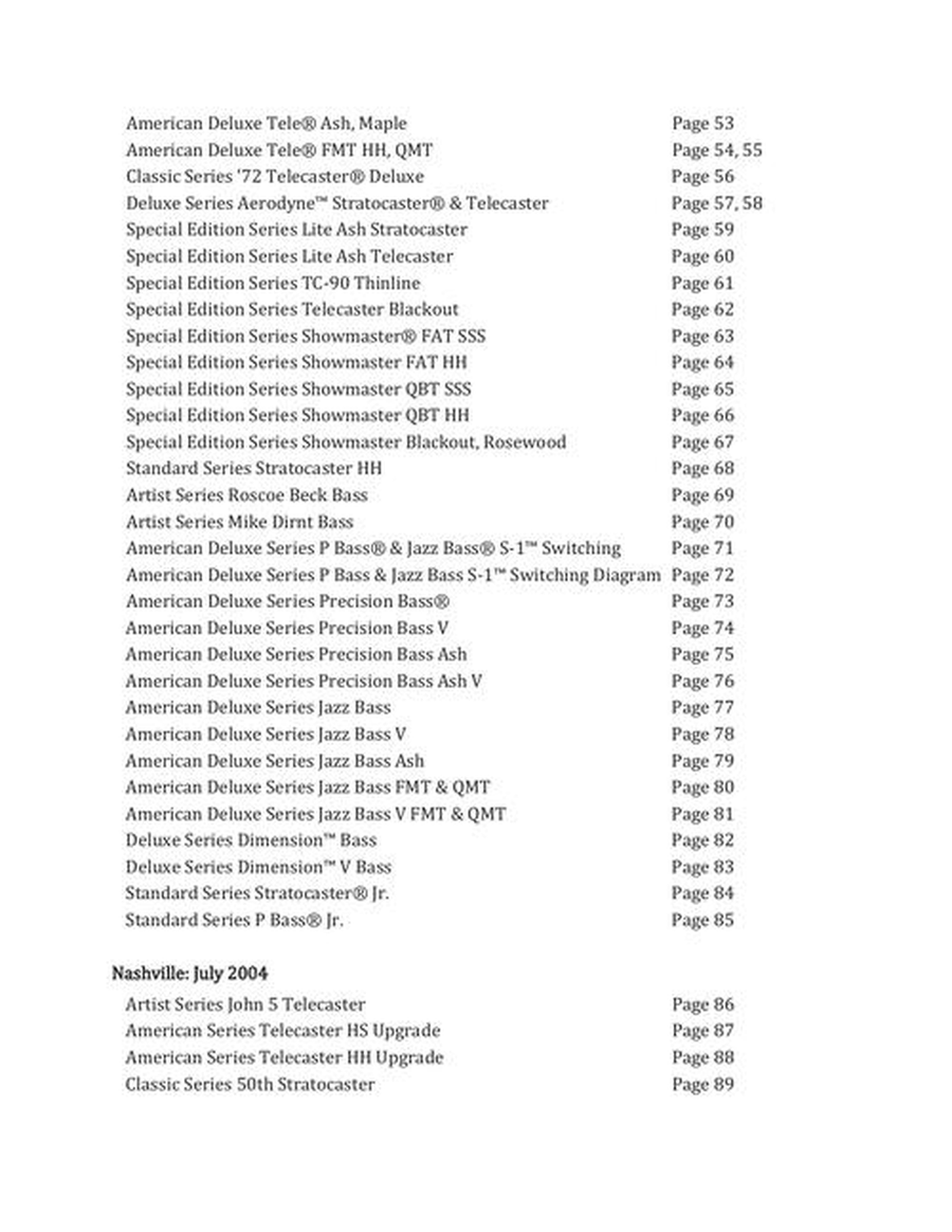 Fender Electric Guitars & Basses Electric Guitar scores gallery preview page 5