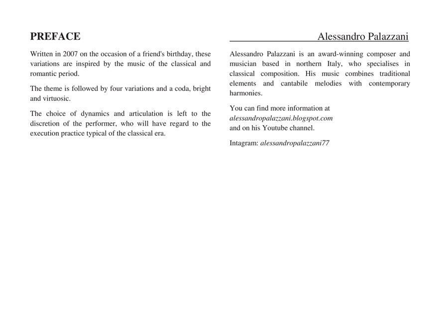 Variations on Happy Birthday for Solo Clarinet Clarinet Solo scores gallery preview page 2