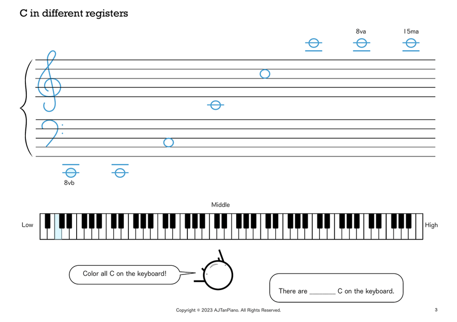 Music Theory for Young Beginners―“Hey, Notes!” - The Next Chapter Piano Method scores gallery preview page 3