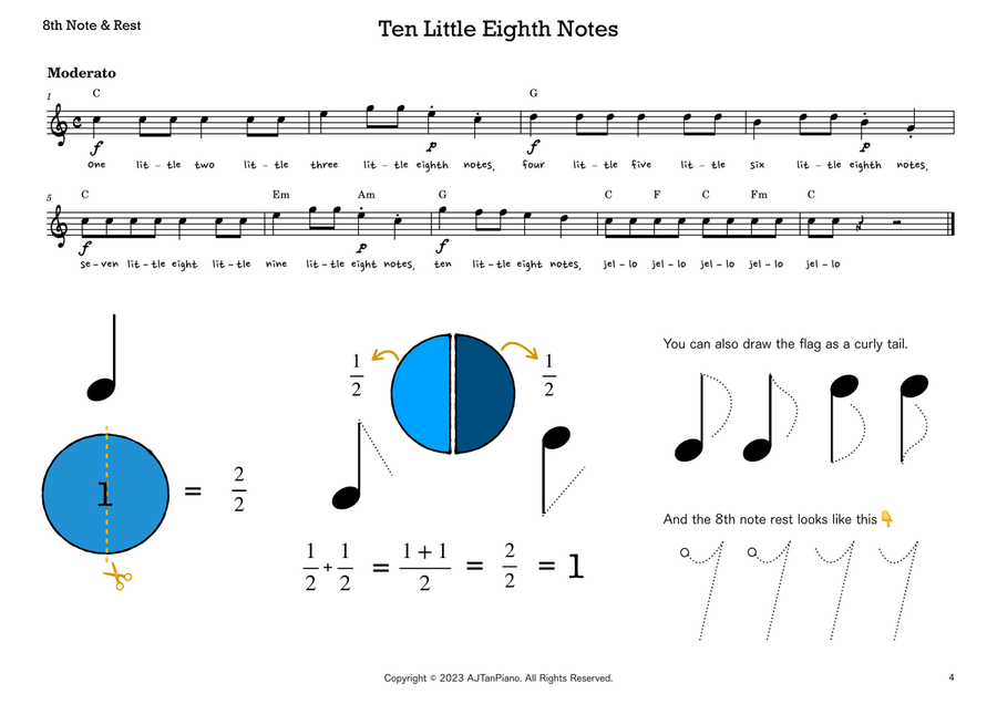 Music Theory for Young Beginners―“Hey, Notes!” - The Next Chapter Piano Method scores gallery preview page 4
