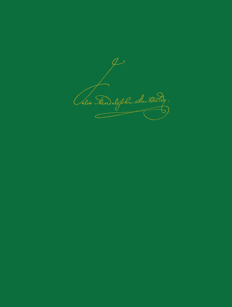 Leipzig Edition of the Works of Felix Mendelssohn Bartholdy Piano Accompaniment scores gallery preview page 1