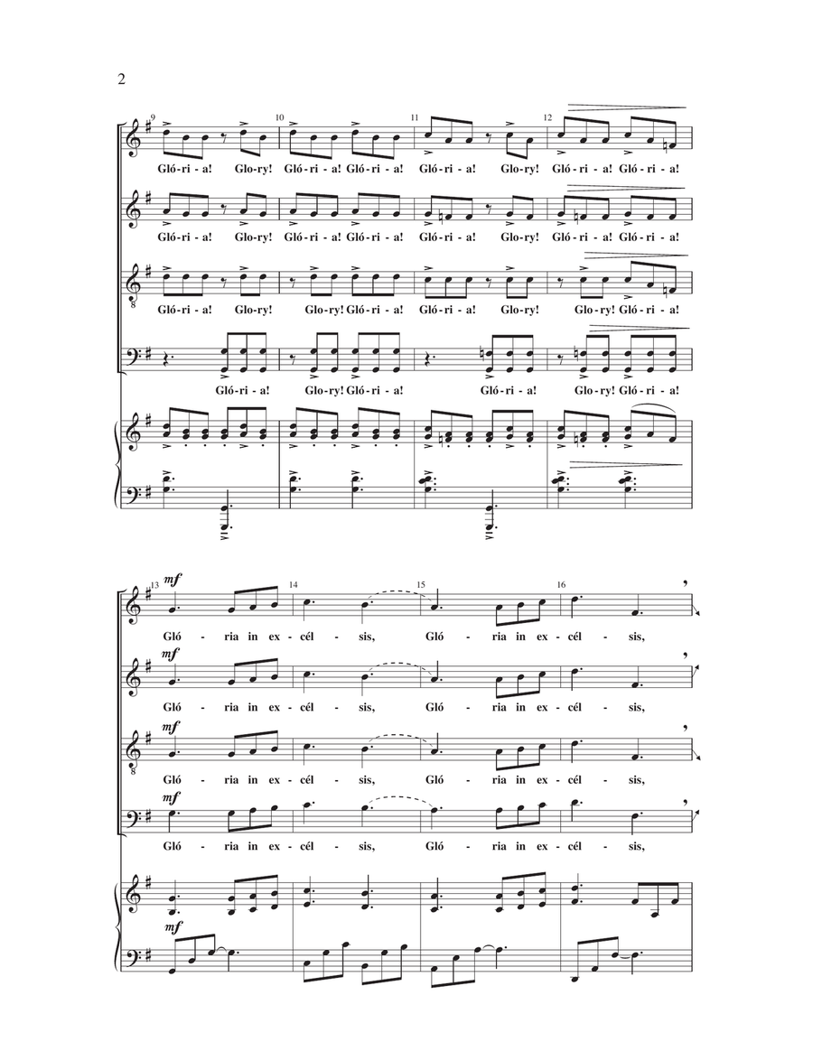 Gloria in Excelsis Deo Gloria in Excelsis Deo Divisi scores gallery preview page 2