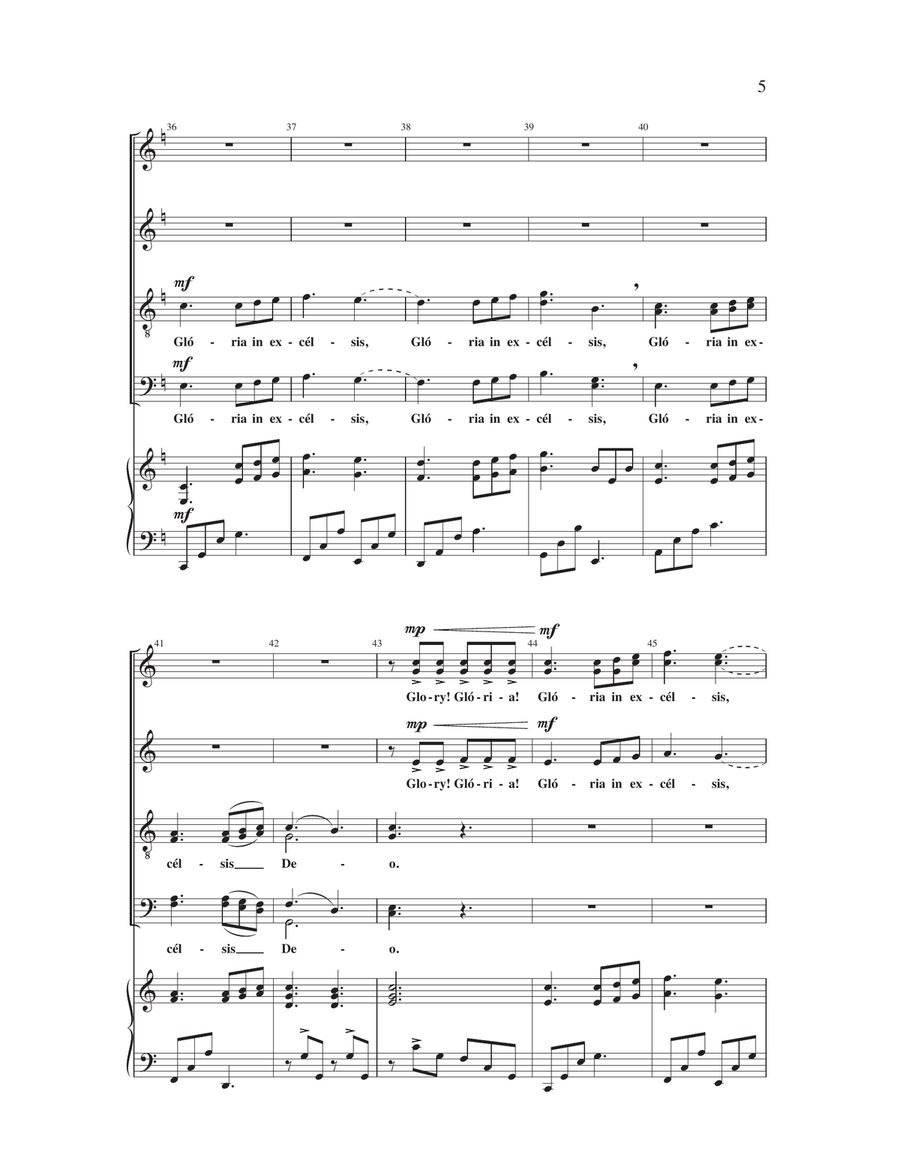 Gloria in Excelsis Deo Gloria in Excelsis Deo Divisi scores gallery preview page 5
