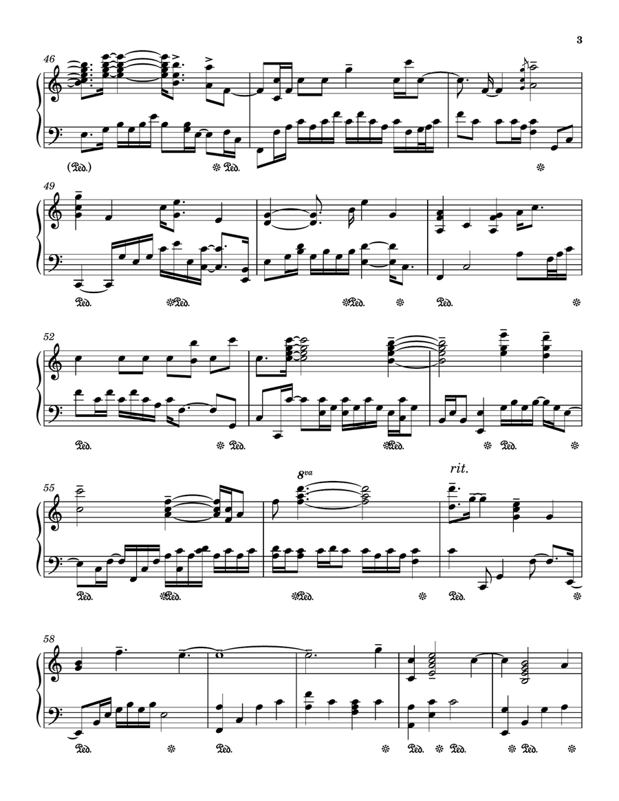 What Was I Made For? Piano Solo scores gallery preview page 3