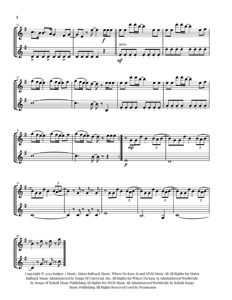 Animals Animals String Duet scores gallery preview page 2