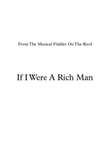 If I Were A Rich Man