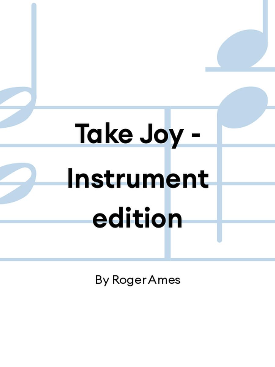 Take Joy - Instrument edition Cello scores gallery preview page 1