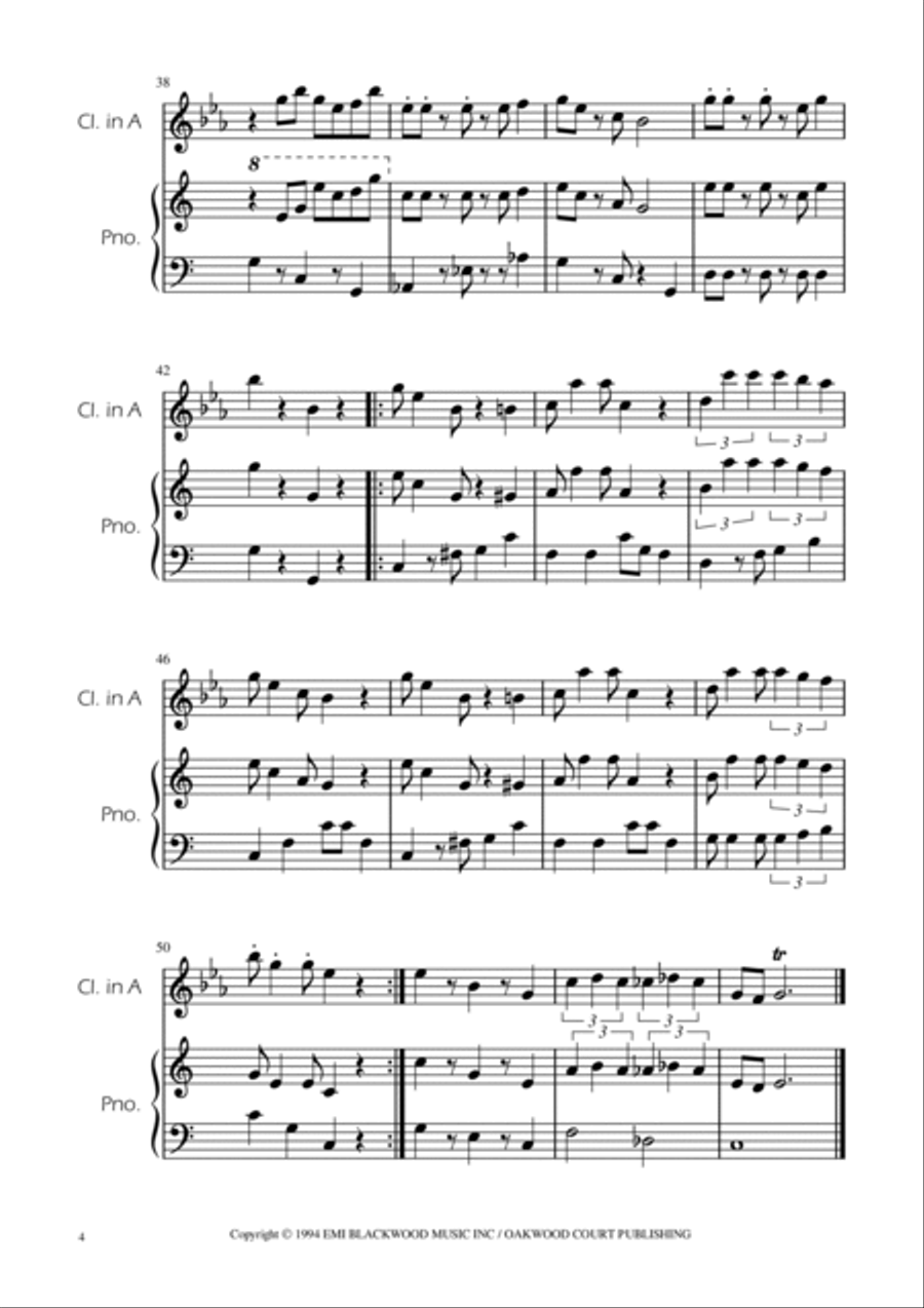 Super Mario Bros Theme A Clarinet scores gallery preview page 4