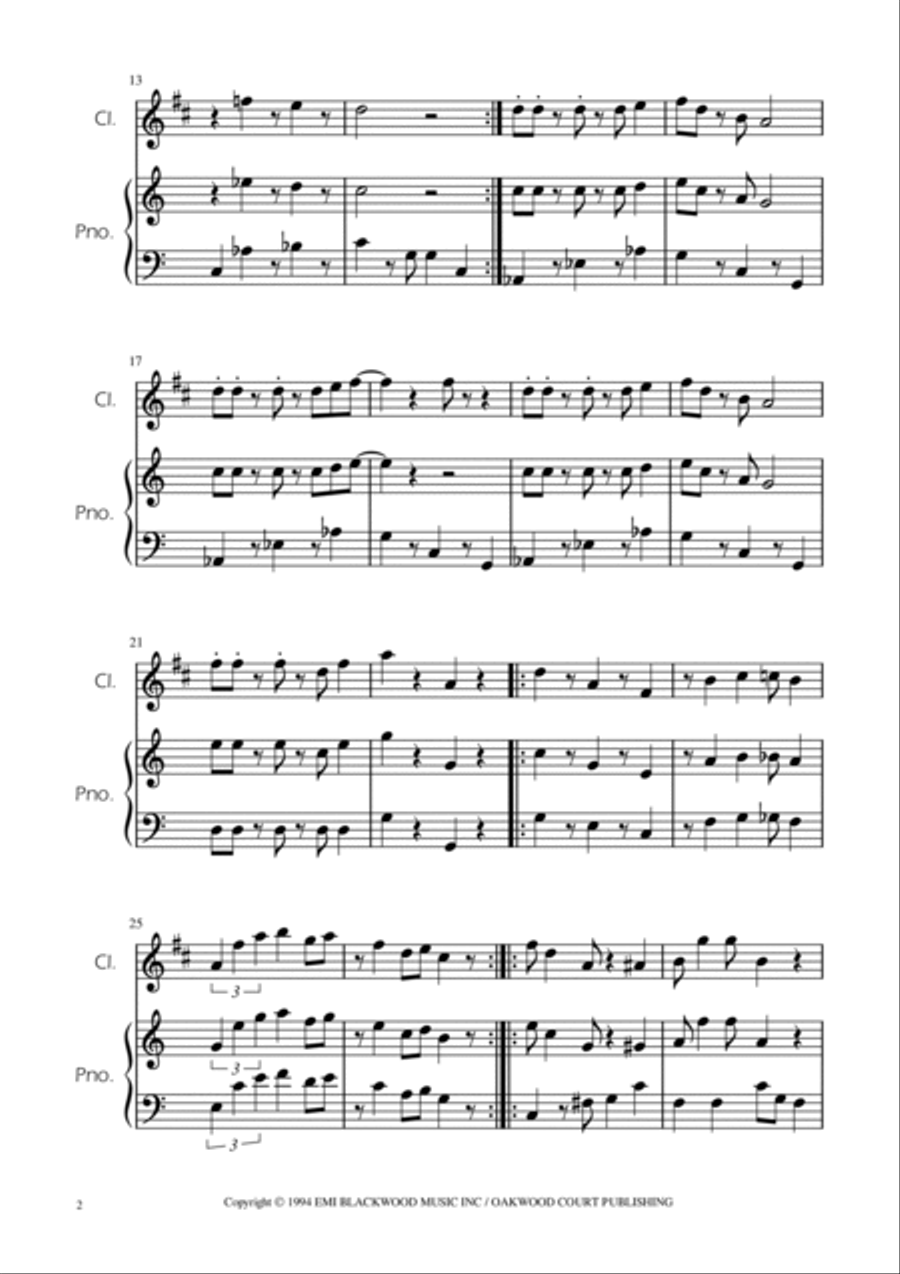 Super Mario Bros Theme B-Flat Clarinet scores gallery preview page 2