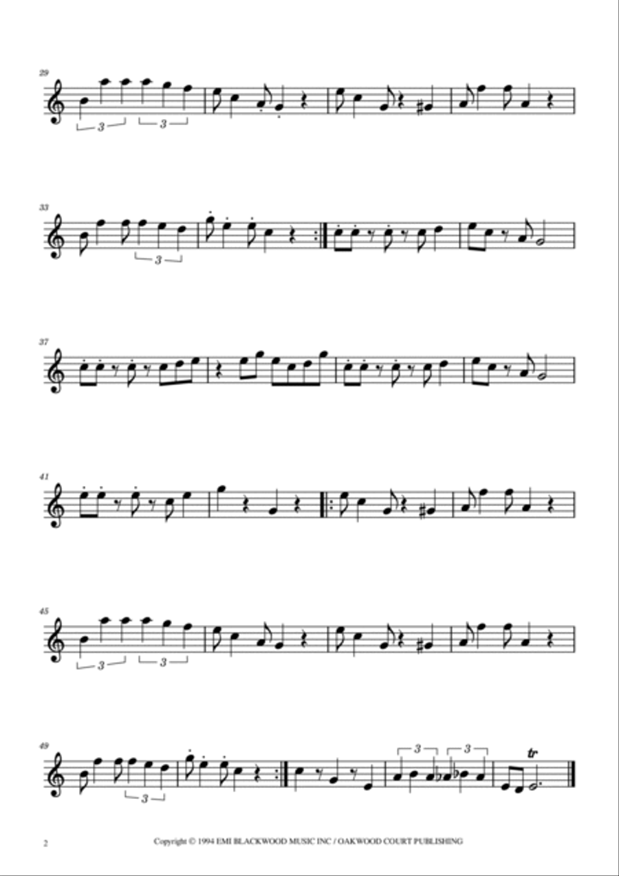 Super Mario Bros Theme B-Flat Trumpet scores gallery preview page 2