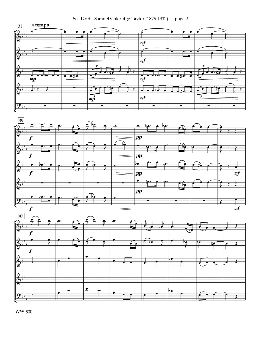 Sea Drift for Woodwind Quintet Woodwind Quintet scores gallery preview page 3