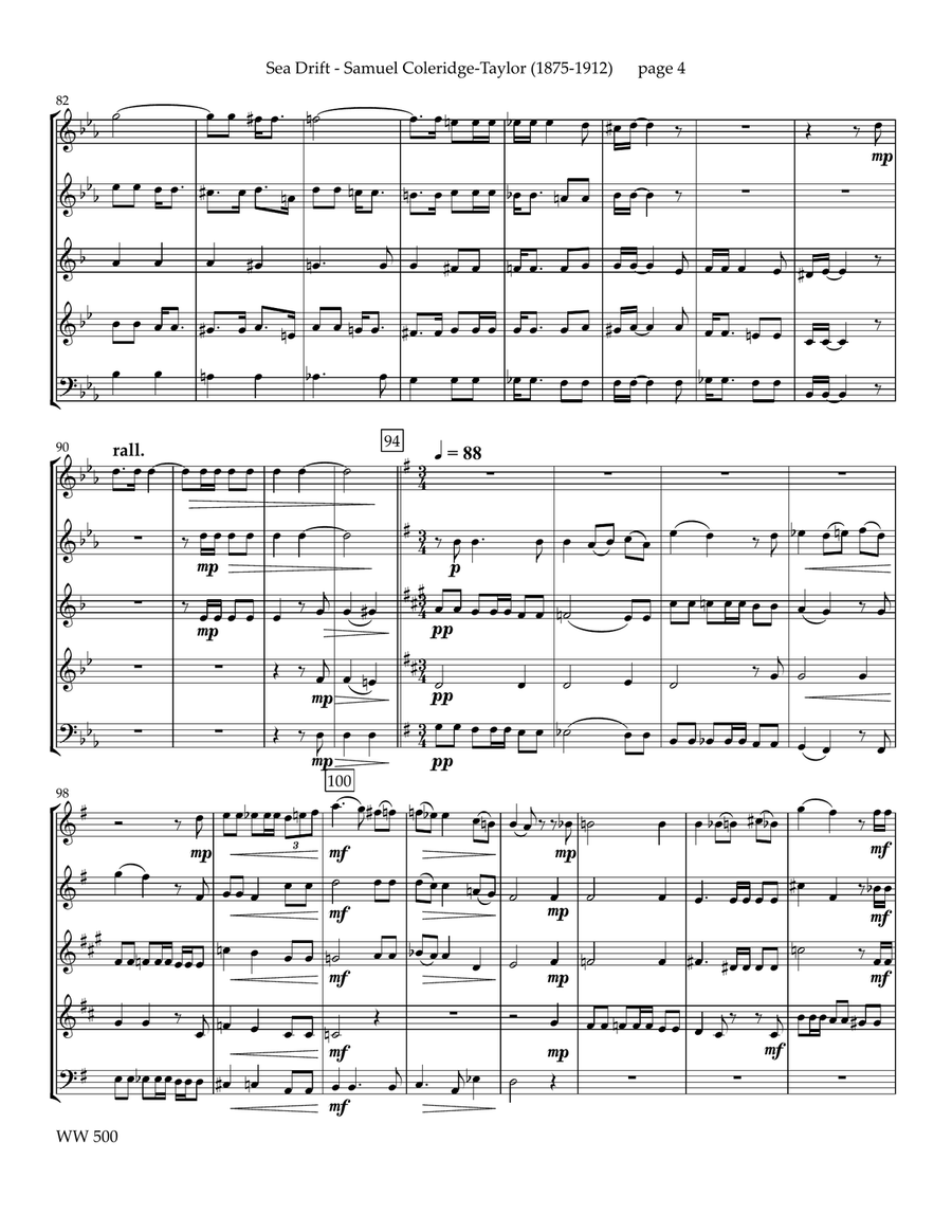Sea Drift for Woodwind Quintet Woodwind Quintet scores gallery preview page 5