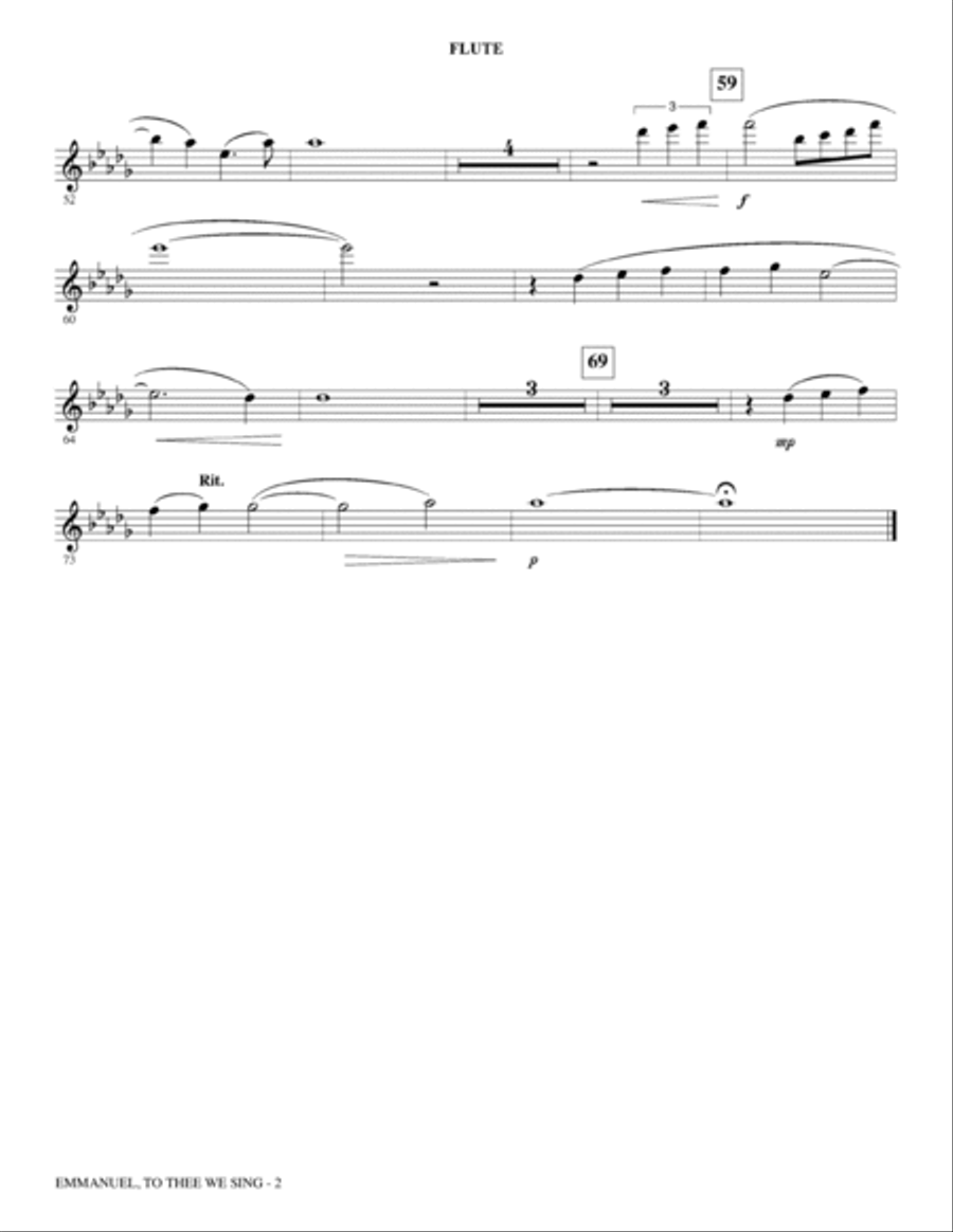 Emmanuel, To Thee We Sing - Flute Choir scores gallery preview page 2