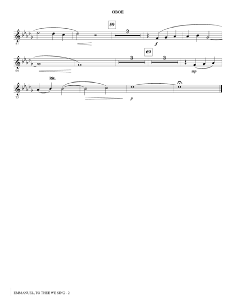 Emmanuel, To Thee We Sing - Oboe Choir scores gallery preview page 2