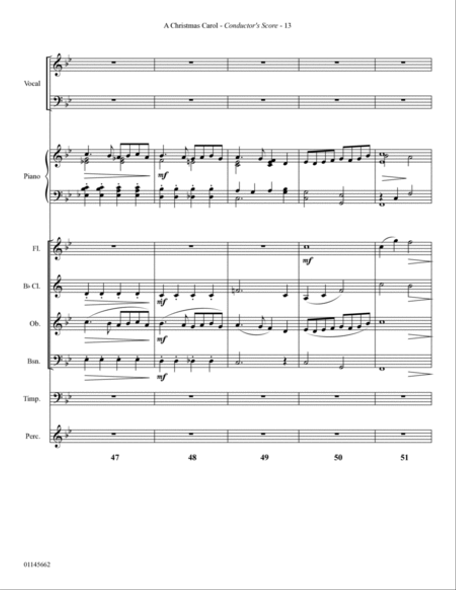 A Christmas Carol (from Scrooge) (arr. Mark Hayes) - Full Score Choir scores gallery preview page 13