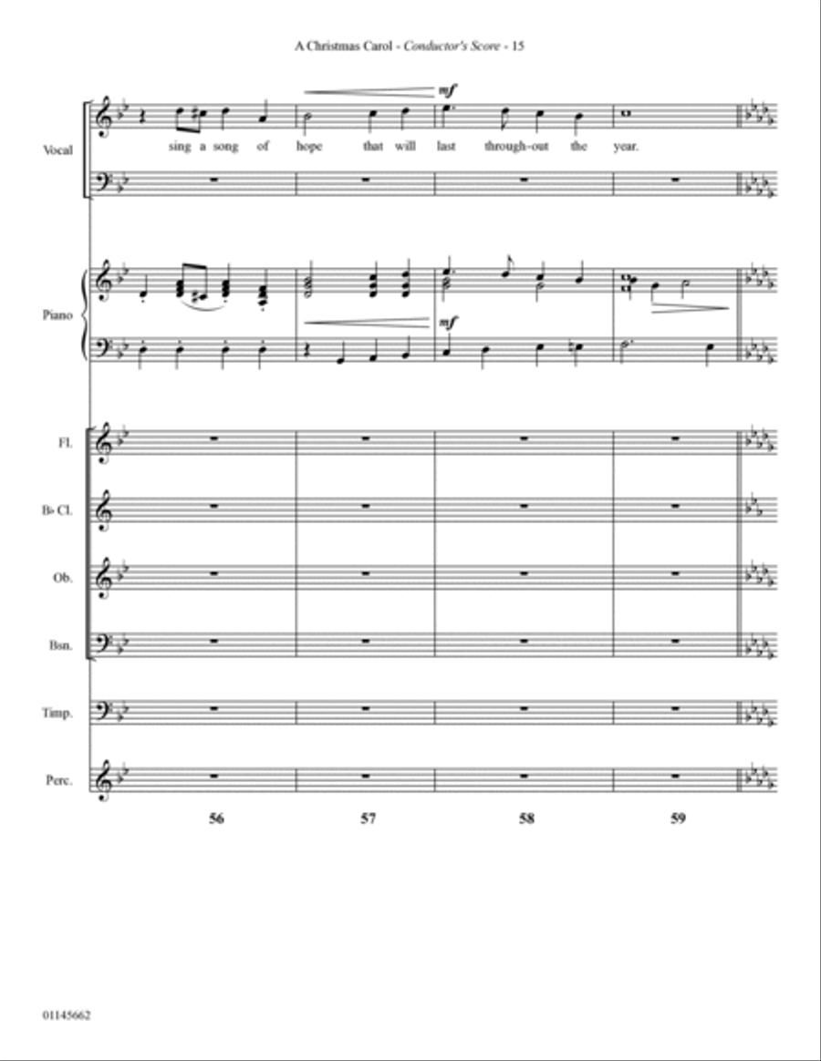 A Christmas Carol (from Scrooge) (arr. Mark Hayes) - Full Score Choir scores gallery preview page 15