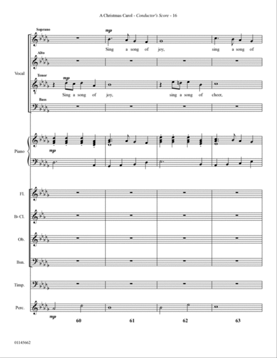 A Christmas Carol (from Scrooge) (arr. Mark Hayes) - Full Score Choir scores gallery preview page 16