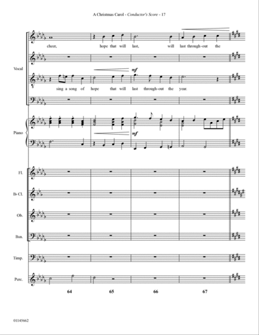 A Christmas Carol (from Scrooge) (arr. Mark Hayes) - Full Score Choir scores gallery preview page 17
