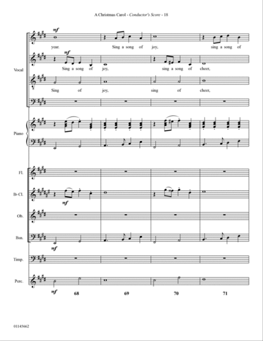 A Christmas Carol (from Scrooge) (arr. Mark Hayes) - Full Score Choir scores gallery preview page 18