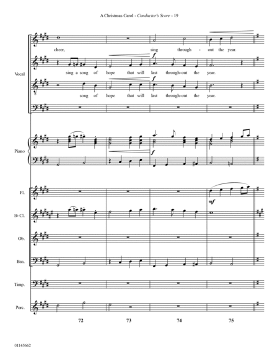 A Christmas Carol (from Scrooge) (arr. Mark Hayes) - Full Score Choir scores gallery preview page 19