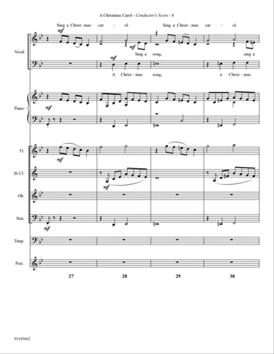 A Christmas Carol (from Scrooge) (arr. Mark Hayes) - Full Score Choir scores gallery preview page 8