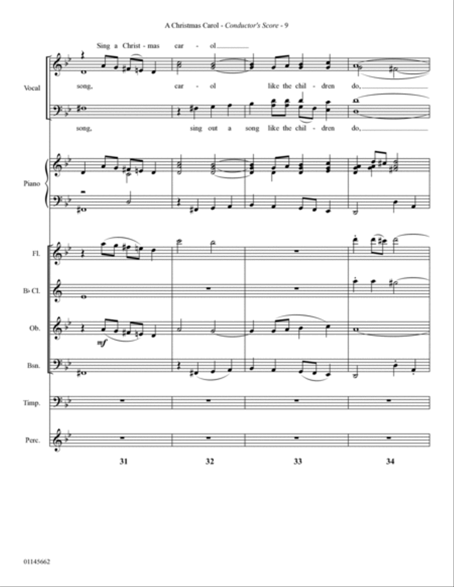 A Christmas Carol (from Scrooge) (arr. Mark Hayes) - Full Score Choir scores gallery preview page 9