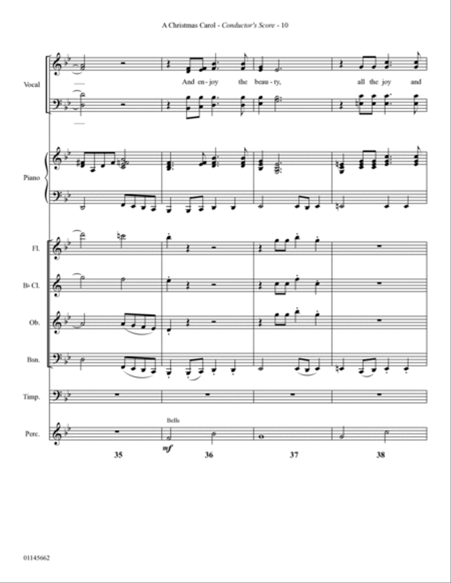 A Christmas Carol (from Scrooge) (arr. Mark Hayes) - Full Score Choir scores gallery preview page 10