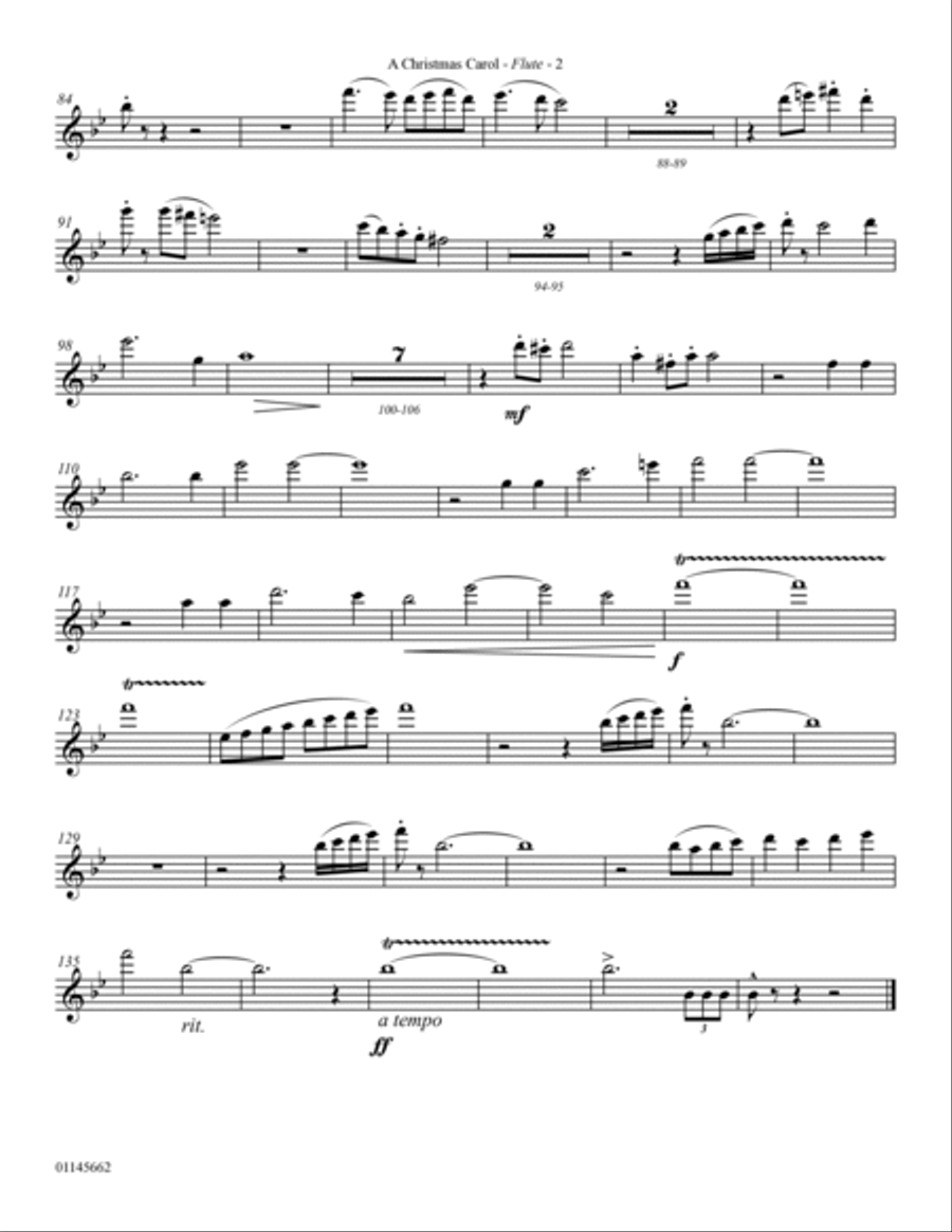 A Christmas Carol (from Scrooge) (arr. Mark Hayes) - Flute Choir scores gallery preview page 2