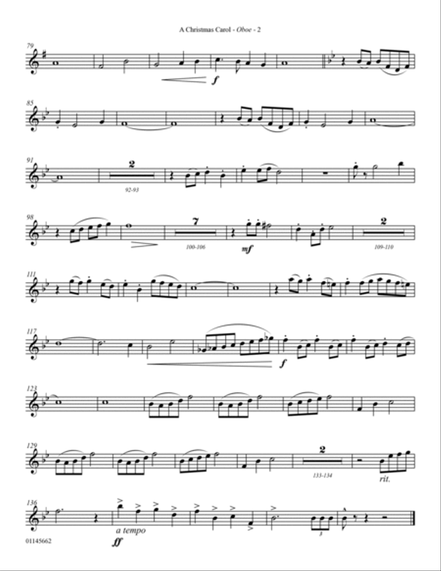 A Christmas Carol (from Scrooge) (arr. Mark Hayes) - Oboe Choir scores gallery preview page 2