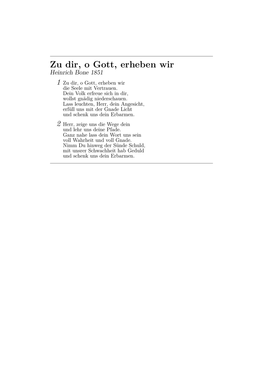 Zu dir, o Gott, erheben wir (Gotteslob 142) Piano Solo scores gallery preview page 3